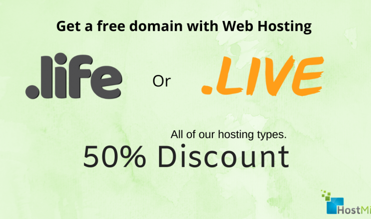 Get a free .life domain with web hosting